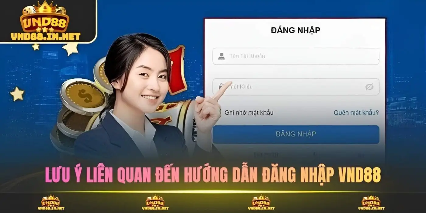 Lưu ý liên quan đến hướng dẫn đăng nhập VND88